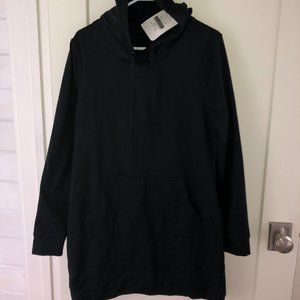 Fabletics Yukon dress sz XL 14-16 NWT $85 hooded sweatshirt dress/soft fleece